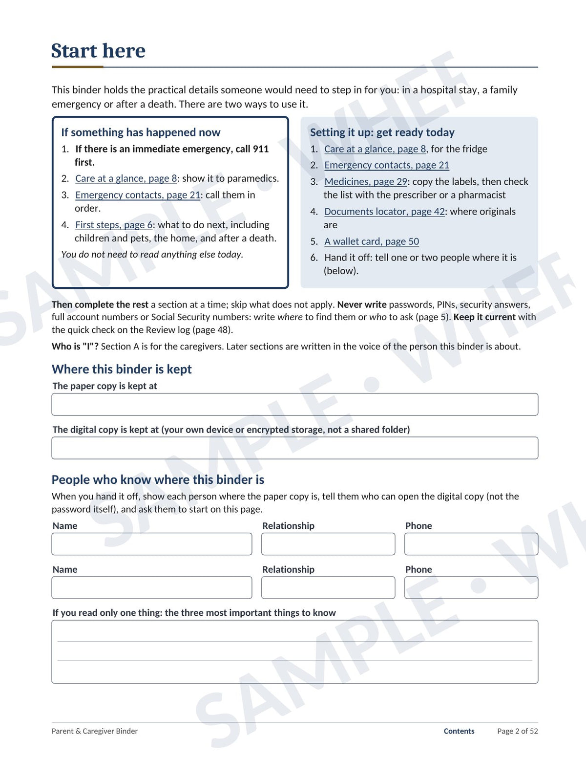 The Parent & Caregiver Binder