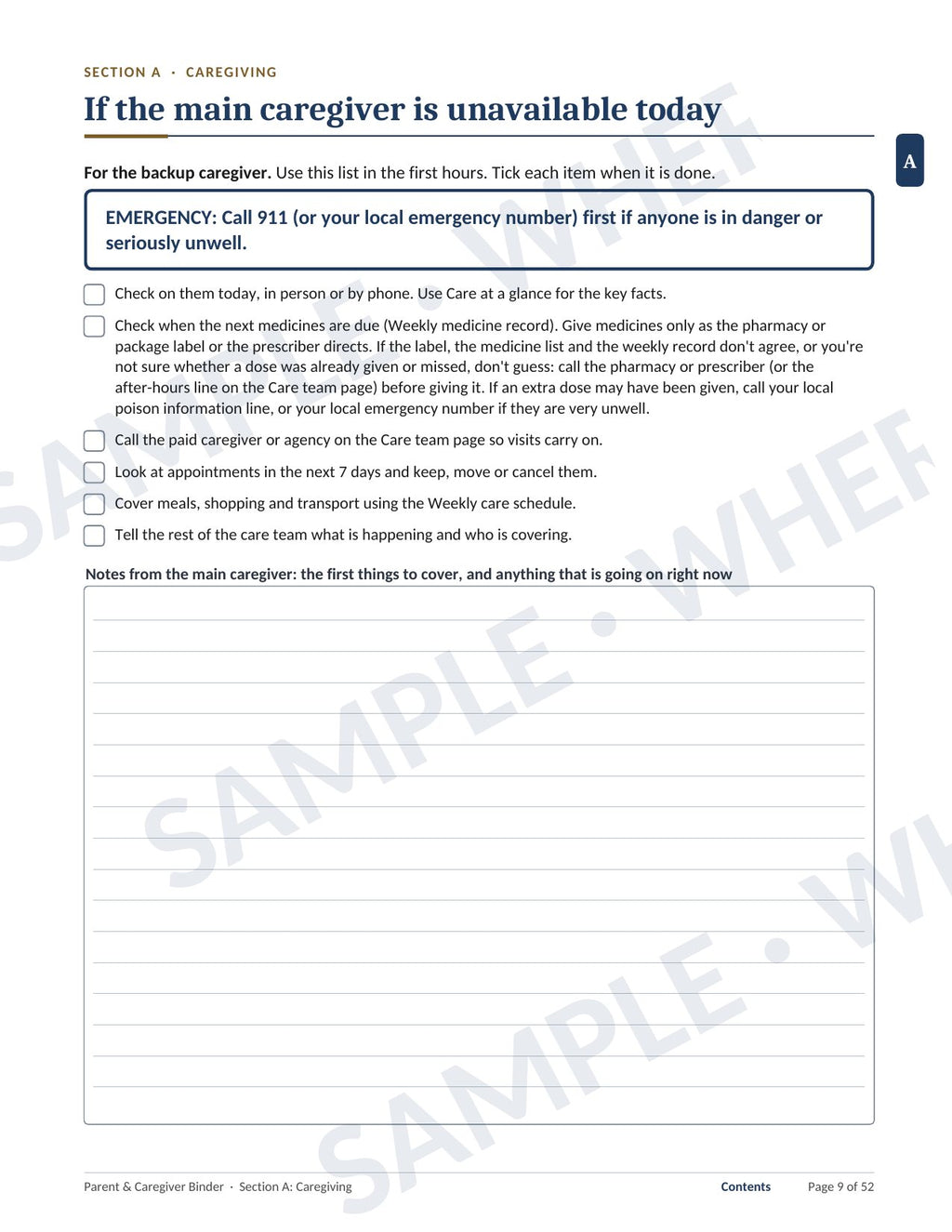 The Parent & Caregiver Binder