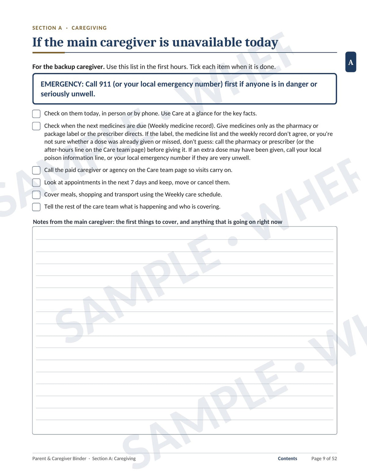 The Parent & Caregiver Binder