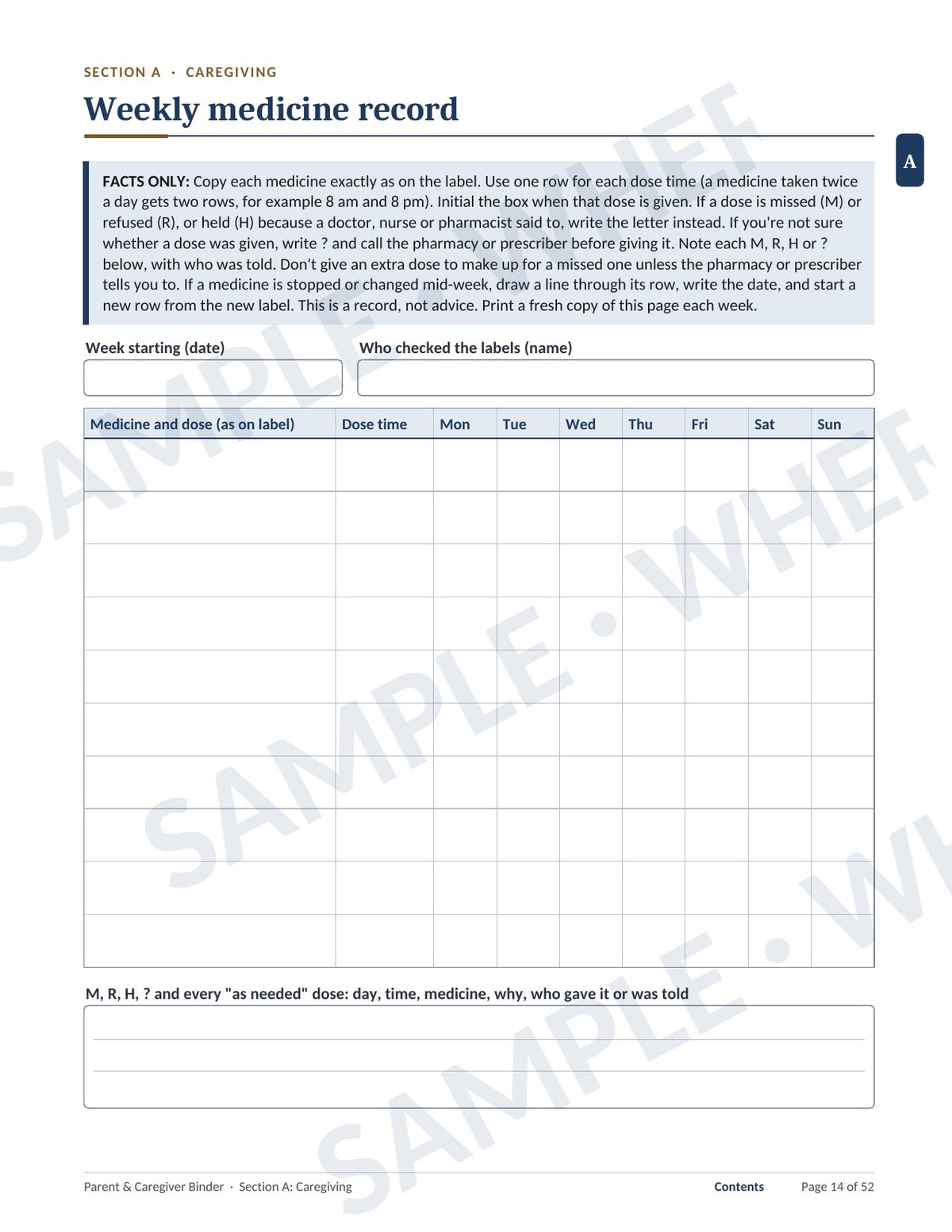 The Parent & Caregiver Binder