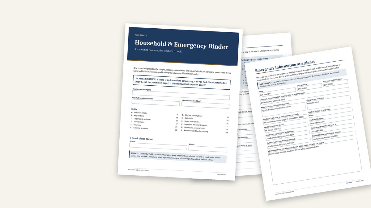 The Household & Emergency Binder
