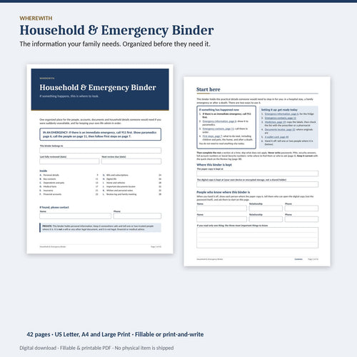 The Household & Emergency Binder